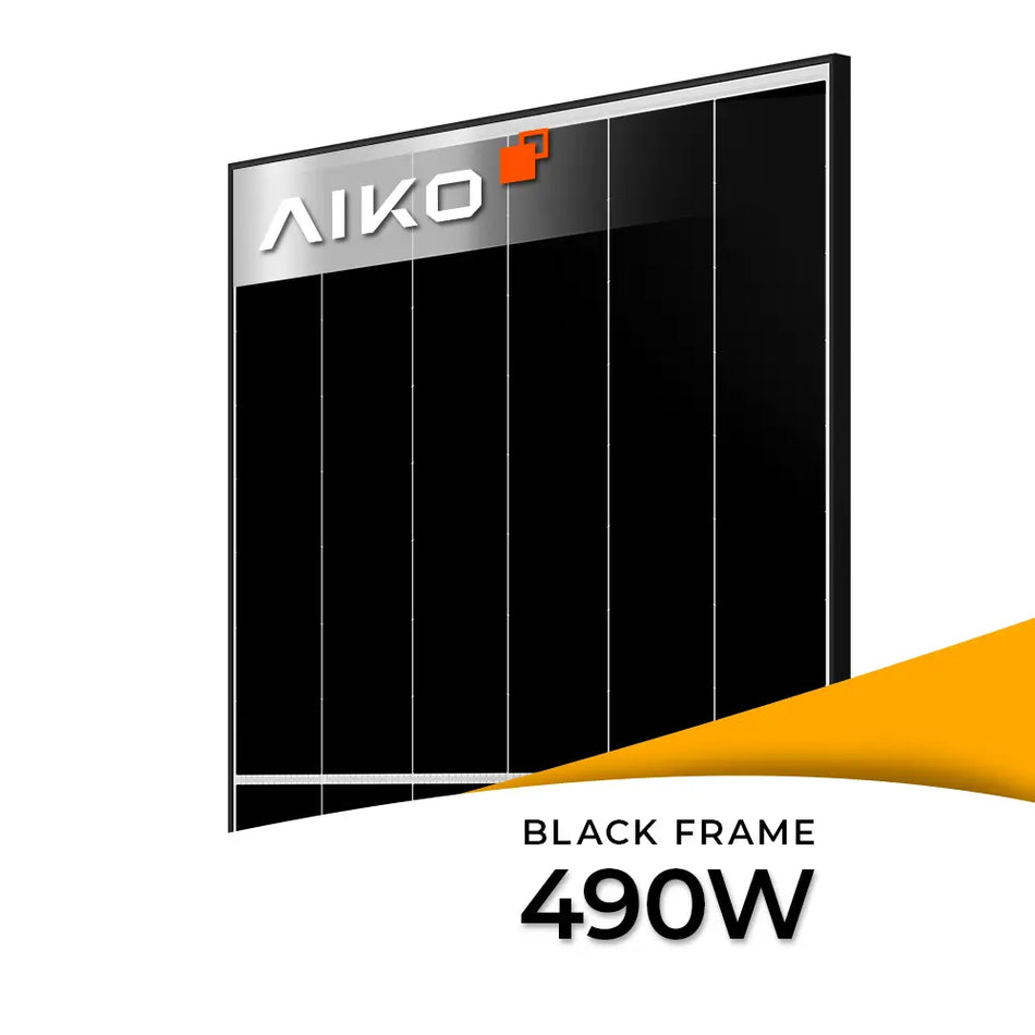 AIKO Solar 490W Glass-Glass Solar Panel Black Frame Neostar 2P