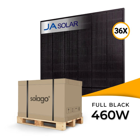 JA Solar 460W Full Black glass-glass solar panels pallet of 36 JAM54D41-460/LB