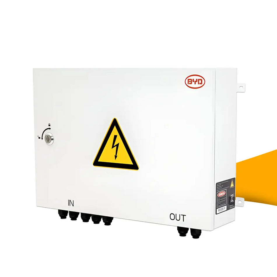 BYD Combiner Box CBH-40A voor HVS & HVM – originele BYD combinerbox/accessoire voor veilige aansluiting en uitbreiding van BYD Battery-Box energieopslag bij zonnepanelensysteem; nu BYD combiner box kopen bij solago.nl