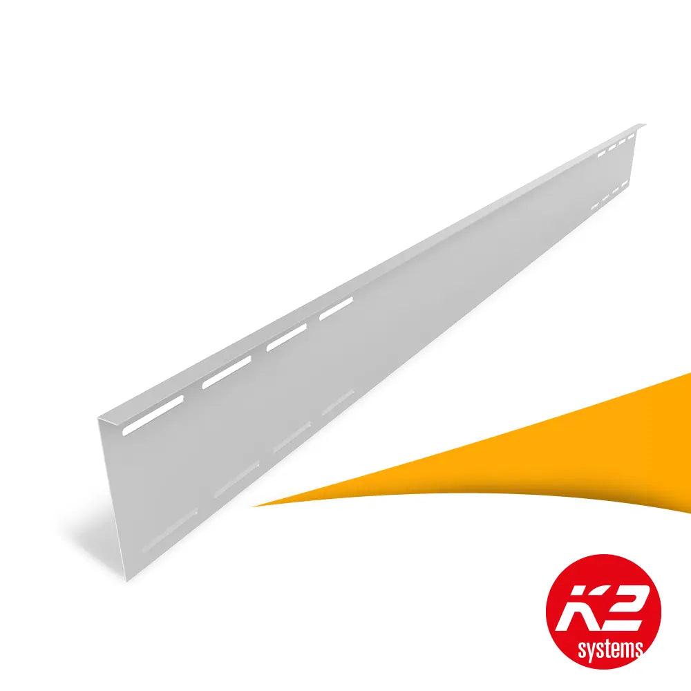 K2 S-Dome 6.10 Windbreaker kopen bij solago.nl, winddeflector voor platdak montagesysteem zonnepanelen op witte achtergrond met oranje podium