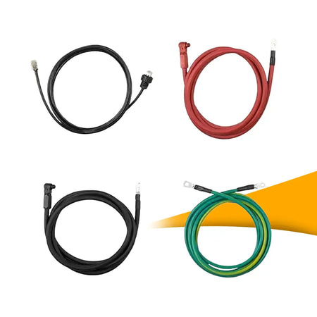 SolarEdge toren-naar-toren kabelset IAC-RBAT-5KCTOW-01 voor Home Battery 48V, origineel accessoire voor veilige verbinding tussen batterijtorens, bestellen bij solago.nl, op witte achtergrond met oranje podium