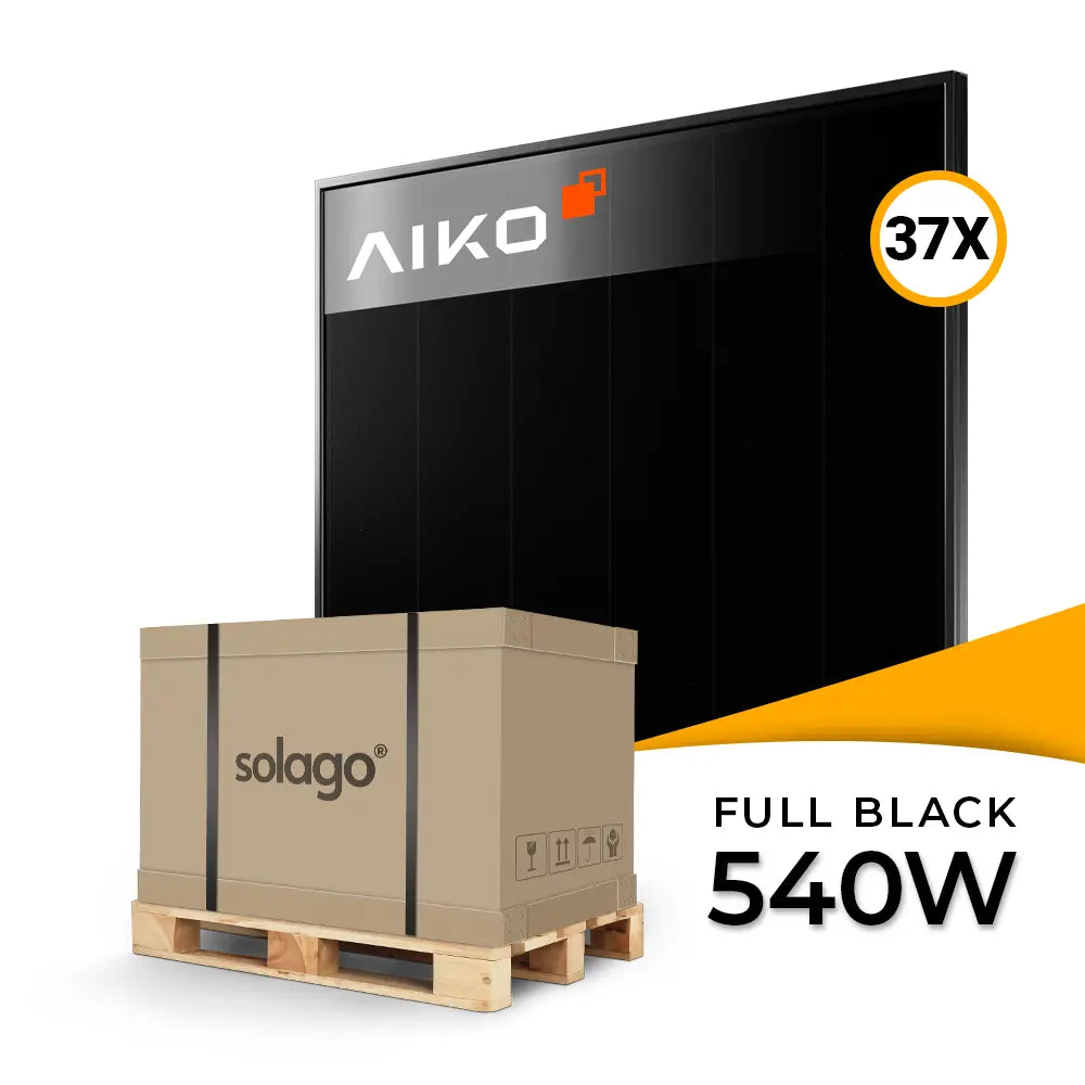 Produktbild AIKO Solar 540W Glas-Glas Full Black Modul AIKO-A540-MCE60Db Neostar 3S+60 - Palettenpreis (37 Stk.)
