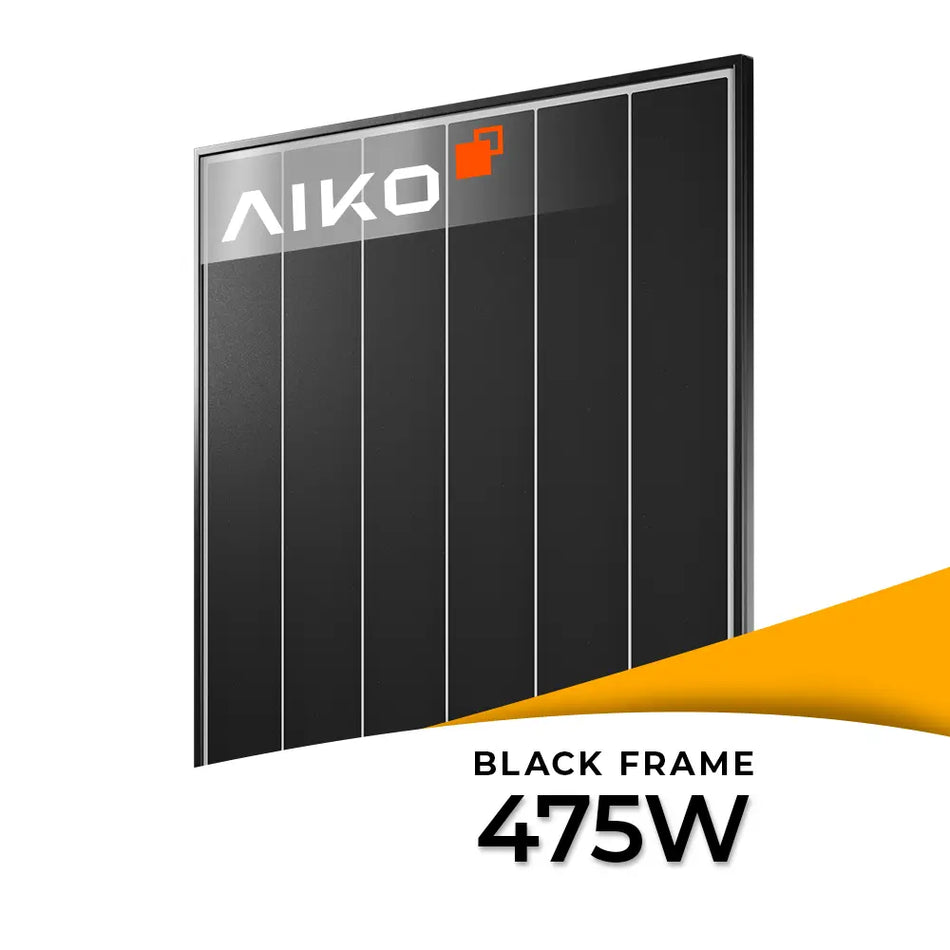 AIKO Solar 475W glas-glas zonnepaneel met zwart frame, bifaciaal, Neostar 3P+54, staffelprijs