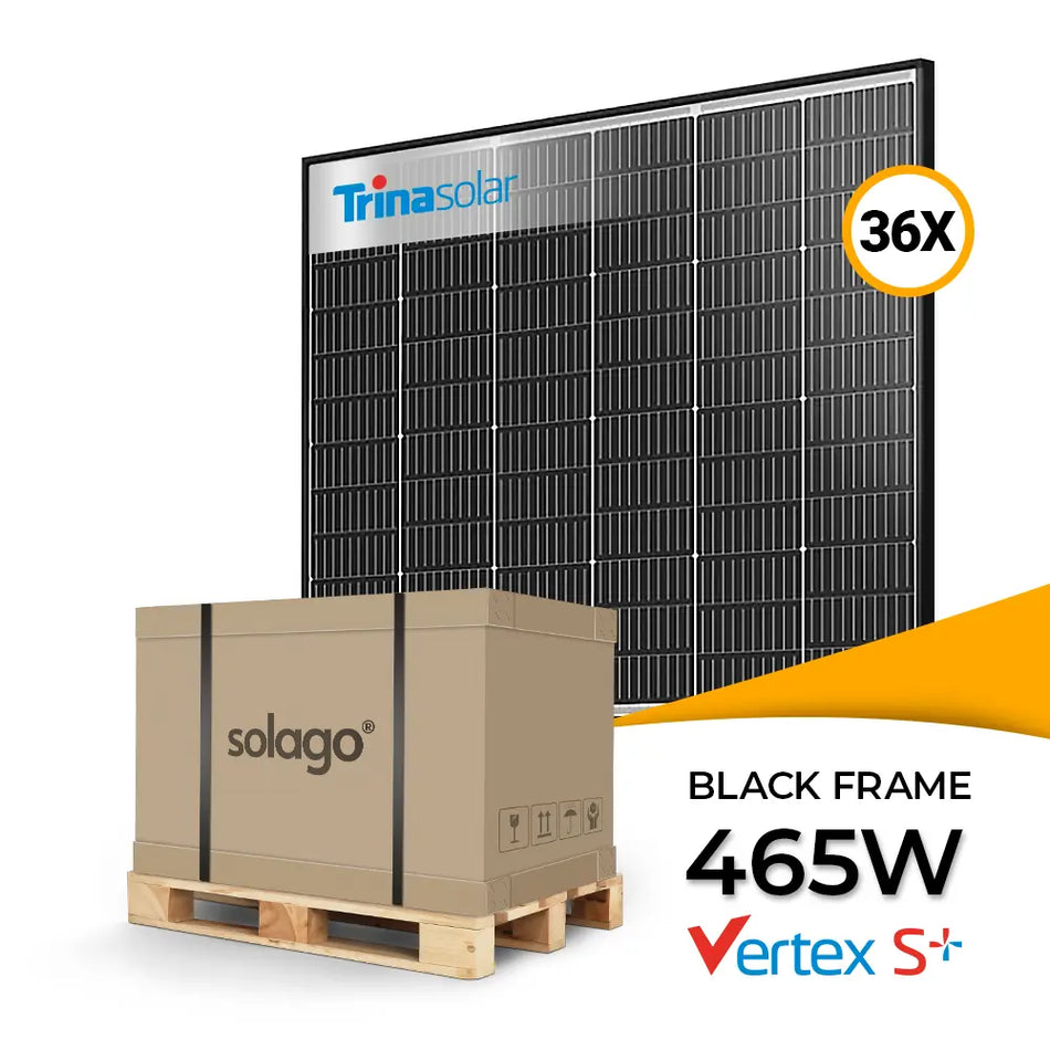 Trina Solar 465W Glas-Glas Black Frame TSM-465NEG9R.28 Vertex S+ Pallet (36 stuks)