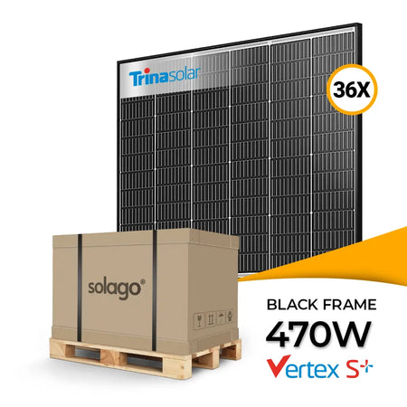 Produktbild Trina Solar 470W Glas-Glas Black Frame TSM-470 NEG9R.28 Vertex S+ Palette (36 Stk.)
