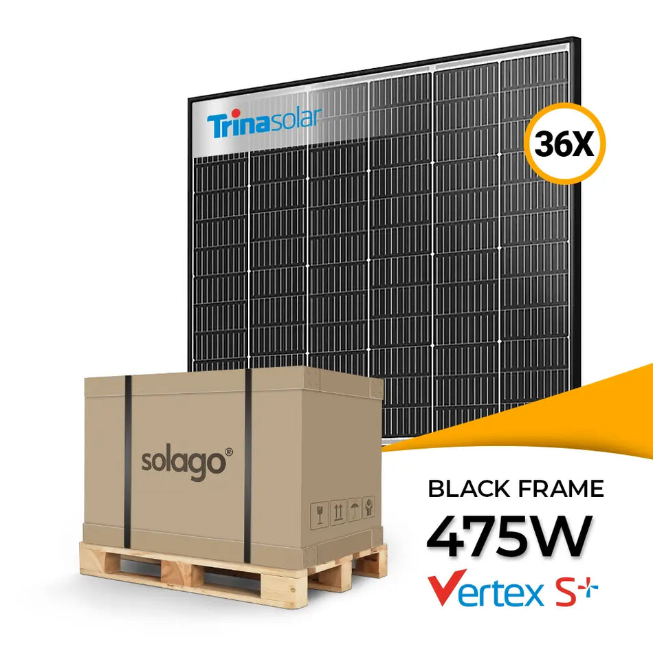 Produktbild Trina Solar 475W Glas-Glas Black Frame TSM-475 NEG9R.28 Vertex S+ Palette (36 Stk.)