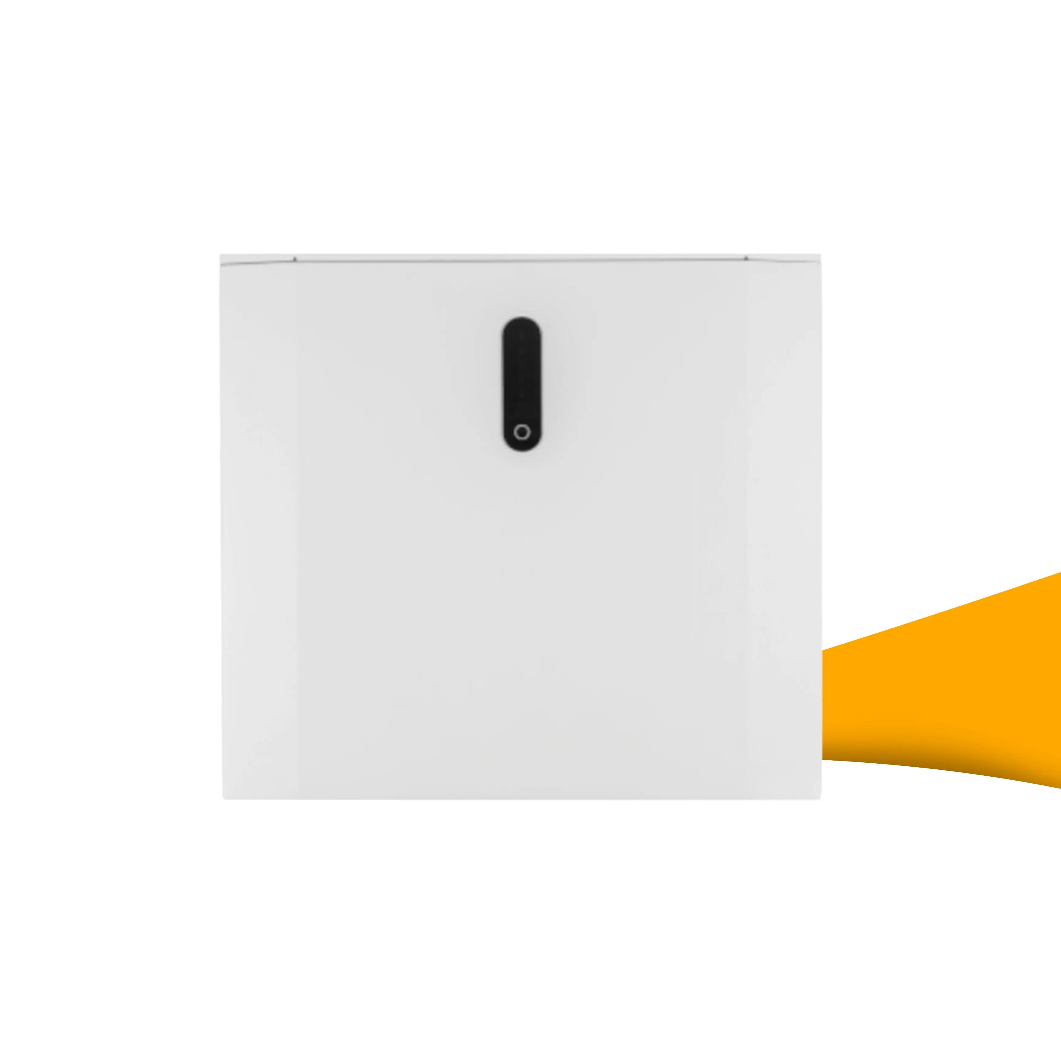 SolarEdge Home Battery LV 4.6 batterijmodule BAT-05K48 voor energieopslag, uitbreidingsmodule voor extra capaciteit en hoger zelfverbruik, kopen bij solago.nl, op witte achtergrond met oranje podium